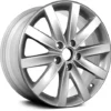 Action Crash - Aluminum Wheel - All Painted Silver - 17 X 7 Inch - 54mm Offset - 10 Spoke - 5 Stud - 2006 - 2014 Volkswagen Jetta - ALY69936U20N