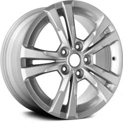 Action Crash - Aluminum Wheel - Silver - 17 X 7 Inch - 5 Lug - 5 Double Spoke - 43mm Offset - 2010 - 2017 Chevrolet Equinox - ALY05433U20N