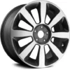 Action Crash - Aluminum Wheel - Machined And Dark Charcoal Metallic - 18 X 7.5 Inch - 46mm Offset - 5 Stud - 2011 - 2016 Kia Optima - ALY74653U30N