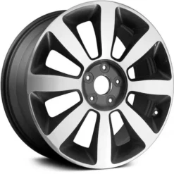 Action Crash - Aluminum Wheel - Machined And Dark Charcoal Metallic - 18 X 7.5 Inch - 46mm Offset - 5 Stud - 2011 - 2016 Kia Optima - ALY74653U30N