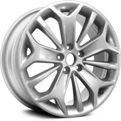 Action Crash - Aluminum Wheel - Light Silver Metallic - 19 X 8.5 Inch - 39mm Offset - 10 Spoke - 5 Lug - 2013 - 2019 Ford Taurus - ALY03925A20N