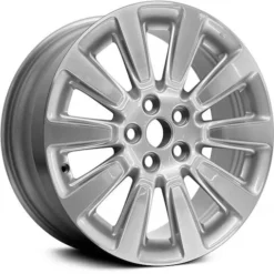 Action Crash - Aluminum Wheel - Machined Silver Metallic - 18 X 7 Inch - 35mm Offset - 10 Spoke - 5 Lug - 2010 - 2019 Toyota Sienna - ALY69583U10N