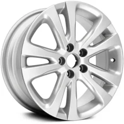 Action Crash - Aluminum Wheel - Silver - 17 X 7.5 Inch - 41mm Offset - 5 Double Spoke - 5 Lug - 110mm Bolt Pattern - 2015 - 2017 Chrysler 200 - ALY02511U20N
