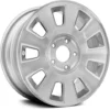 Action Crash - Aluminum Wheel - 16 X 7 Inch - 9-Spoke - Machined With Silver Vents - 2003 - 2005 Mercury Grand Marquis - ALY03496U20N