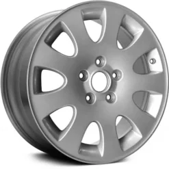 Action Crash - Aluminum Wheel - Silver - 16 X 7 Inch - 45mm Offset - 9 Spoke - 5 Lug - 1998 - 2004 Audi A6 Quattro - ALY58717U10N