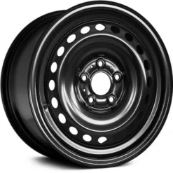 Action Crash - Steel Wheel - Black - 16 X 6.5 Inch - 45mm Offset - UK Bolt Pattern - 20 Hole - 5 Lug - 2013 - 2019 Nissan Sentra - STL62599U45N