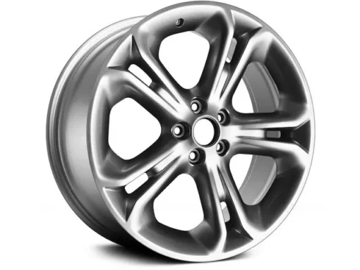 Action Crash - Aluminum Wheel - Light Smoked Silver Full Face - 20 X 8.5 Inch - 44mm Offset - 5 Double Spoke - 5 Lug - 2011 - 2015 Ford Explorer - ALY03860U77N -COLORFUL HUB SHOP D0179 D997183 1