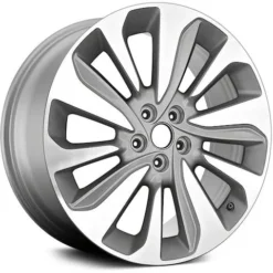 Action Crash - Aluminum Wheel - Machined And Light Argent - 18 X 7 Inch - 10 Spoke - 5 Lug - 105mm Bolt Pattern - 2017 - 2020 Buick Encore - ALY04148U15N