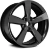 Action Crash - Aluminum Wheel - Gloss Black - 18 X 7.5 Inch - 5 Lug - 5 Spoke - 46mm Offset - 2013 - 2016 Dodge Dart - ALY02479U45N