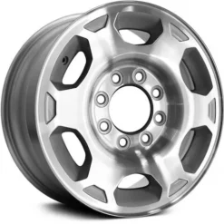 Action Crash - Aluminum Wheel - Machined With Silver Pockets - 6 Spoke - 8 Stud - 17 X 7.5 Inch - 28mm Offset - 2007 - 2010 GMC Sierra 2500 HD - ALY05293U10N