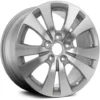 Action Crash - Aluminum Wheel - Machined Lilac Silver Metallic - 17 X 7 Inch - 5 Double Spoke - 5 Lug - 50mm Offset - 2014 - 2017 Honda Odyssey - ALY64057U15N