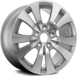Action Crash - Aluminum Wheel - Machined Lilac Silver Metallic - 17 X 7 Inch - 5 Double Spoke - 5 Lug - 50mm Offset - 2014 - 2017 Honda Odyssey - ALY64057U15N