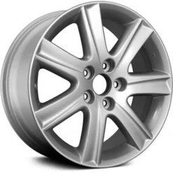 Action Crash - Aluminum Wheel - 17 X 7 Inch - 7 Spoke - 5-Stud - Painted Silver - 2007 - 2009 Lexus ES350 - ALY74190U20N