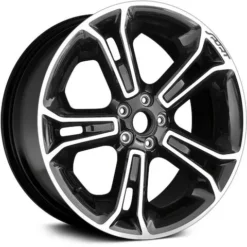 Action Crash - Aluminum Wheel - Machined And Black - 20 X 9 Inch - 44mm Offset - 5 Split Spoke - 5 Lug - 2013 - 2015 Ford Explorer - ALY03949U45N