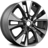 Action Crash - Aluminum Wheel - 18 X 7.5 Inch - 5-Double Spoke - 5-Lug - Machined And Medium Charcoal Metallic - 2015 - 2019 Nissan Murano - ALY62706U35N