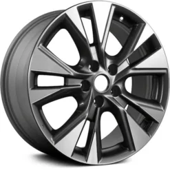 Action Crash - Aluminum Wheel - 18 X 7.5 Inch - 5-Double Spoke - 5-Lug - Machined And Medium Charcoal Metallic - 2015 - 2019 Nissan Murano - ALY62706U35N